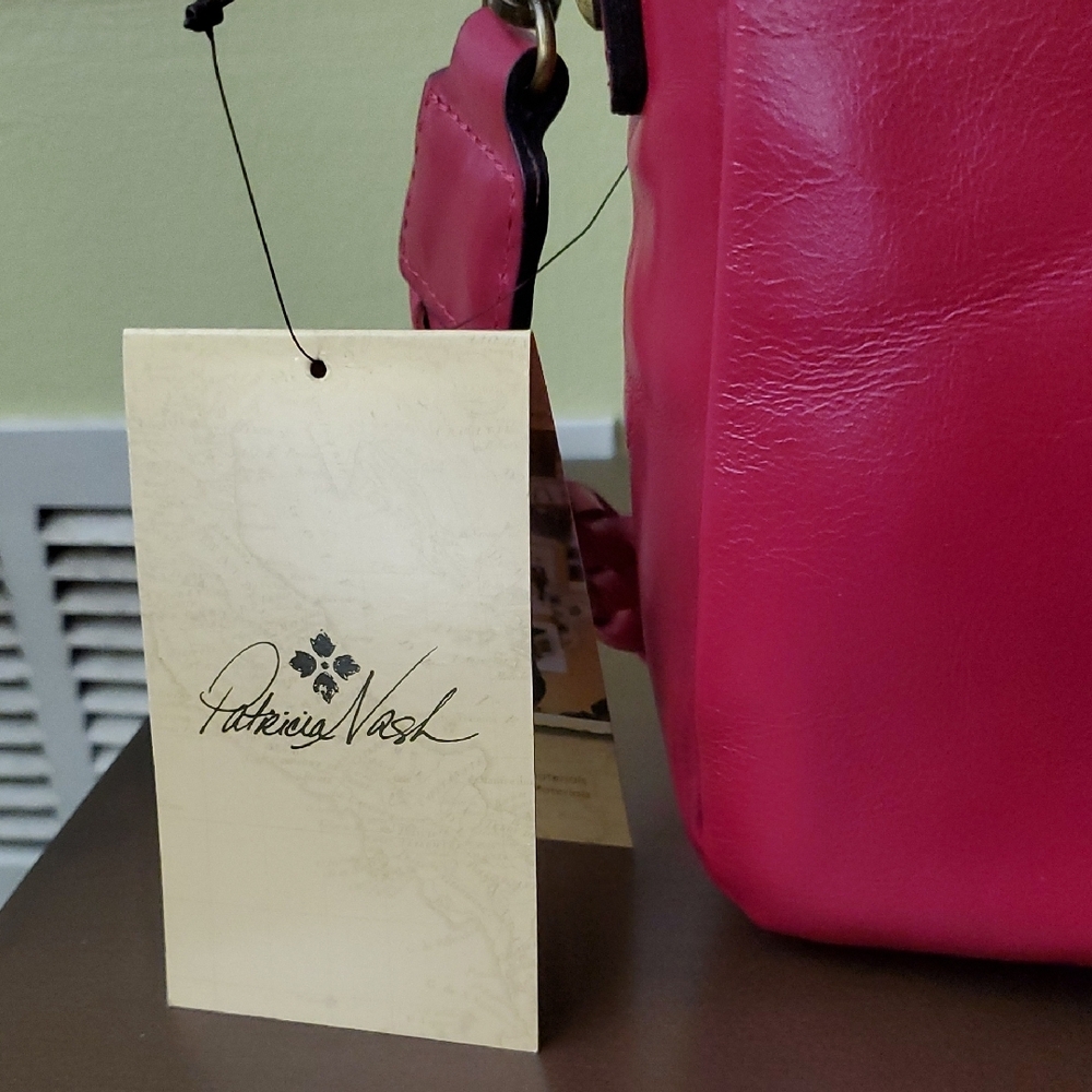 [Never used] Patricia Nash Leather Fuschia   Bag - Picture 8 of 11